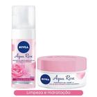 Kit Sabonete Facial em Mousse Micelar 150ml + Gel Creme Hidratante Facial 50g Nivea Aqua Rose