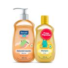 Kit Sabonete Liquido Infantil Baruel Baby Glicerina 400ml e Shampoo Infantil Baruel Baby Suave 210ml