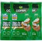 Kit Sachê Óleo de Coco Copra Extravirgem Com 3 15ml
