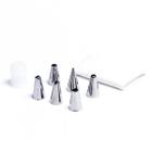 Kit saco confeiteiro 6 bicos inox para decoração de bolo