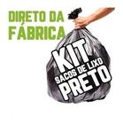 Kit Saco De Lixo 100L Mega + 60L Super Reforçado Preto