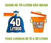 Kit Saco De Lixo 100un 100l E 100un 40l Preto Reforçado