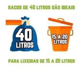 Kit Saco De Lixo 100un 100l E 100un 40l Preto Reforçado