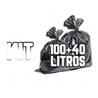 Kit Saco De Lixo 100un 100l E 100un 40l Preto Reforçado - HIGIPACK