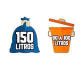 Kit Saco De Lixo 300Un De 150L Reforçadíssimo Azul