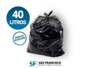 KIT Saco De lixo 40L Com 300 unidades Cor:Preto - SF PLASTICOS