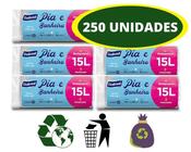 Kit Saco de Lixo Perfumado 15 Litros 250 Un Branco Reforçado