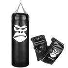 KIT Saco De Pancada 90 Cm Profissional Reforçado + Luva Bate Saco Gorilla Treino Muay Thai MMA Boxe