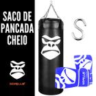 Kit saco de Pancada 90x100 CHEIO + Par de luva Bate Saco Adulto Treino Luta Original