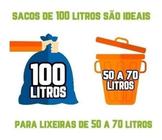 Kit Saco Lixo 100Un 150L E 200Un 100L Preto