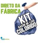 Kit Saco Lixo 60 Lts 100un Preto + 100un Azul Reforçado - HIGIPACK