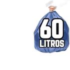 Kit Saco Lixo 60 Lts 100Un Preto + 100Un Azul Super Reforçad