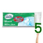 Kit Saco Lixo Anti Odor Resistente Embalixo Pia 5 Pacotes