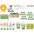 Kit Safari Menino (verde Escuro) 105 Peças (10 pessoas) - Produto artesanal