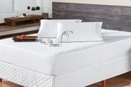 Kit Saia Box Solteiro + Protetor de Colchão Solteiro Impermeável + 01 Porta Travesseiro Impermeável