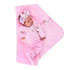 Kit Saida Maternidade Bebê Menina Rosa Juliana - DAVI BABY ENXOVAIS