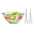 Kit Saladeira 3 Peças Conjunto para Salada Bowl de Acrilico kit conjunto para servir saladas