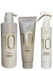 Kit salon 10 protein treatment for extremely damaged hair 250ml + no-wash ampoule 200ml + clinic care shampoo for extremely damaged hair 500ml - mes