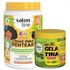 Kit Salon Line Kids 1 Creme Para Pentear E 1 Gelatina Melão