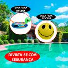 Kit Salva Vidas Infantil Boia Infantil + Bola Emoji Para Crianças Piscinas Praia Boia