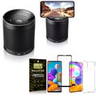 Kit Samsung A21S Som Bluetooth Potente Q3 + Capinha + Película 3D - Armyshield