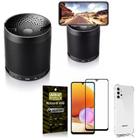 Kit Samsung A32 4G Som Bluetooth Potente Q3 + Capinha + Película 3D - Armyshield