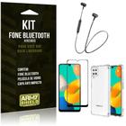 Kit Samsung M32 Fone Bluetooth HS-615 + Capa Anti Impacto + Película Vidro 3D - Armyshield