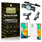 Kit Samsung M32 Suporte Veicular 3 em 1 + Película 3D + Capa Anti Impacto - Armyshield