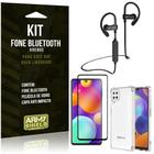 Kit Samsung M62 Fone Bluetooth HS188 + Película 3D + Capa Anti Impacto - Armyshield