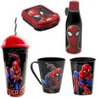 Kit Sanduicheira Copo Shakeira Homem Aranha Spiderman 5 Pçs