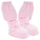 Kit Sapatinho e Luva Térmica Bebê Energy Thermo Rosa Everly