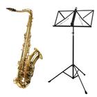Kit Saxofone Tenor TS 200 Laqueado New York + Estante de Partitura S2