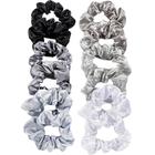 Kit Scrunchie Xuxinha de Cetim Multicor Paleta Inverno (12 Peças)