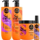 Kit Se Curve Shampoo + Cond + Máscara Poder Dos Óleos 500ml + Sérum Óleo Haskell