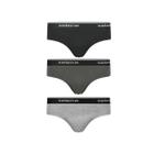 Kit Selene Cueca Slip 3 Peças 11900 Chumbo/Mescla/Preto