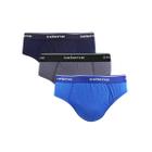 Kit Selene Cueca Slip 3 Peças 11900 Preto/Royal/Chumbo