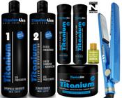 Kit Semi Definitiva Titanium Liss + Home Care + Prancha Óleo