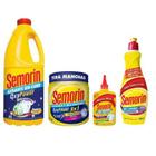 KIT SEMORIN: SEMORIN ALVEJANTE SEM CLORO 2L + TIRA MANCHAS 100ml + TIRA MANCHAS EM PÓ 4 + PRÉ LAVAGEM TRADICIONAL 500ML