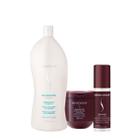 Kit Senscience Silk Moisture Inner Detangler Shampoo Máscara Leave-in (3 produtos)