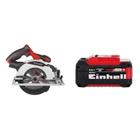 Kit Serra Circular Te-cs 18/165-1 Li - Solo com Bateria Power X-change 18v 5,2ah Plus Einhell Preto