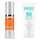 Kit Sérum de Vitamina C Hidraderm Ciclos 30ml e Protetor Solar Facial Sunless Gel Translúcido FPS 50 35g