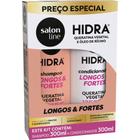 Kit Sh +Cond Hidra Longos Fortes Queratina+Oleo Ricino 300ml