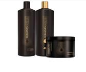 Kit Shampoo 1l + Condicionador 1l + Mascara 500 ml Dark Oil