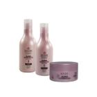 Kit Shampoo 300ml, Máscara 300g e Condicionador de Reconstrução 300ml Super Reconstrução profunda Para cabelos danificados Hidratação intensa