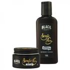 Kit Shampoo + Balm para Barba Single Ron Black Barts