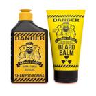 Kit Shampoo bomba + Balm Hidratante Barba Forte Danger