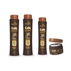 Kit Shampoo Cond Máscara Leave Linha Vegana Cafe Brasil