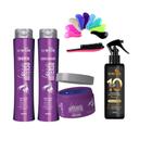 Kit Shampoo Cond Mascara Matizador +Finalizador Top10 Mahair