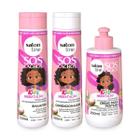 Kit Shampoo + Condicionador + Creme Cachos Kids Salon Line