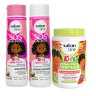 Kit Shampoo Condicionador Creme Kids Sos Cachos Salon Line